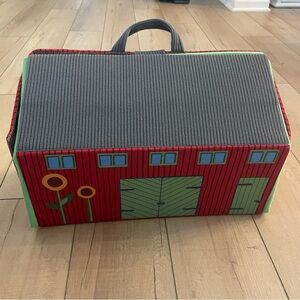 IKEA LANDET Fabric Felt Velcro Fold Up Carry Barn Montessori Barnyard Play Set